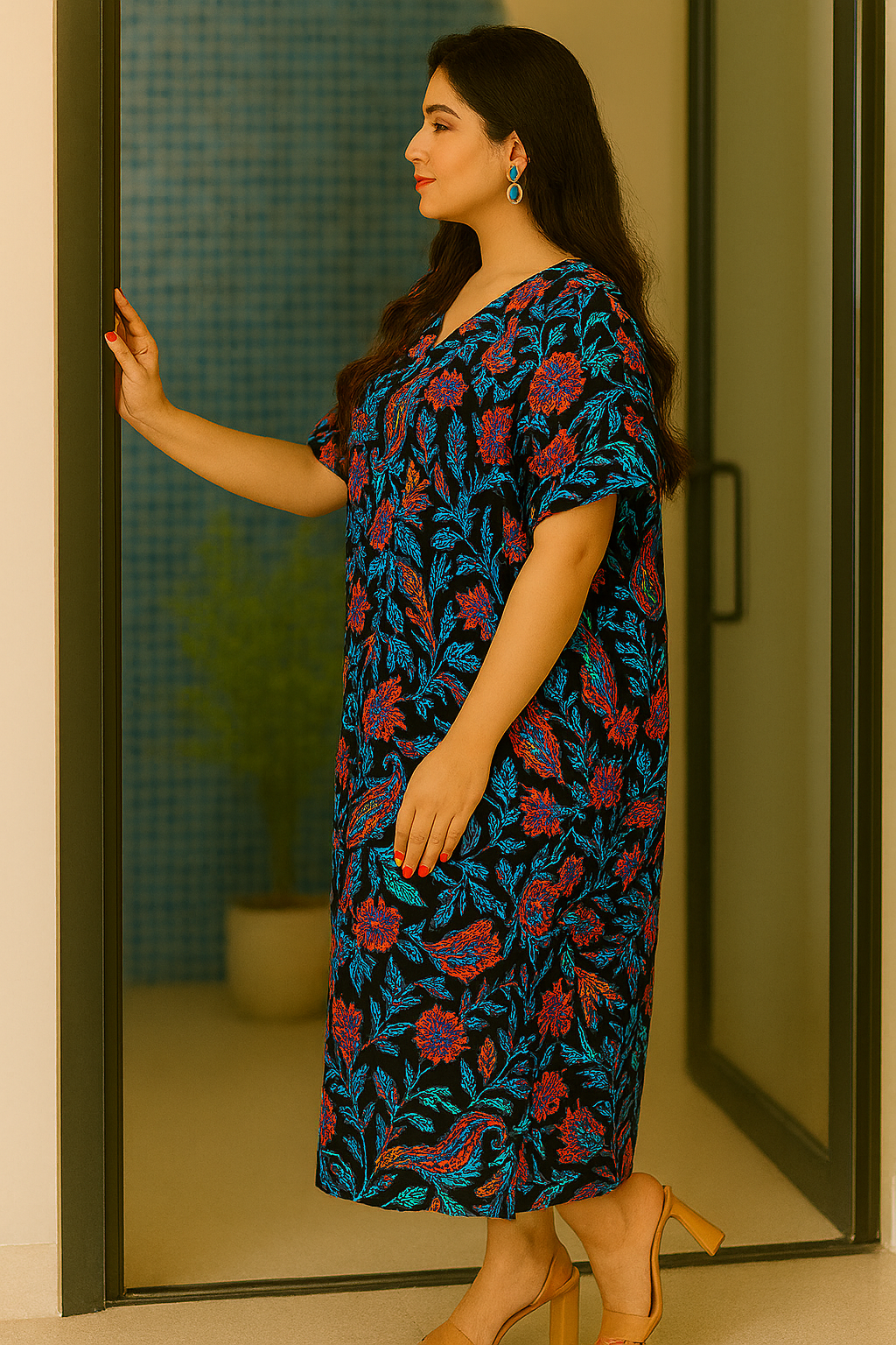 Midnight Bloom Kaftan