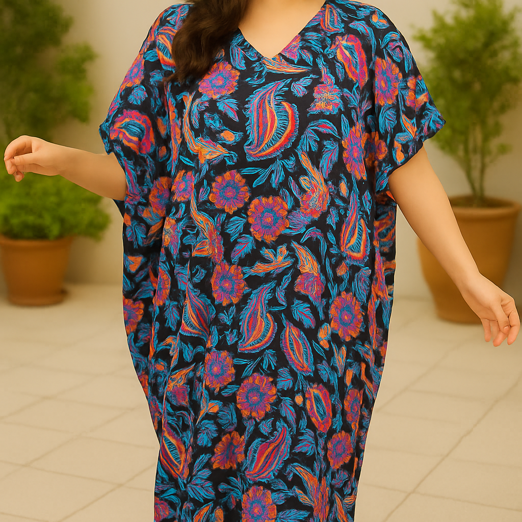 Midnight Bloom Kaftan