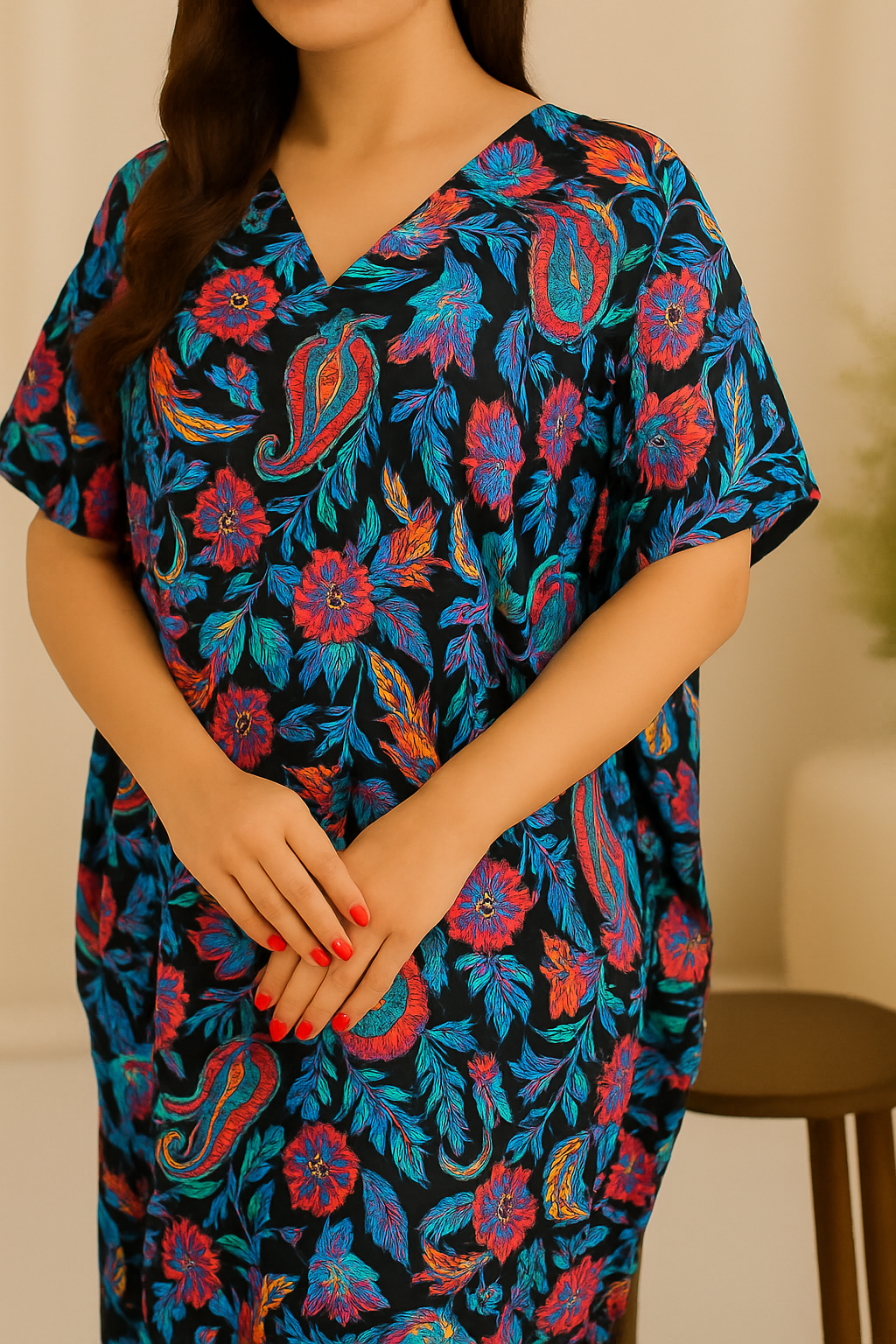Midnight Bloom Kaftan